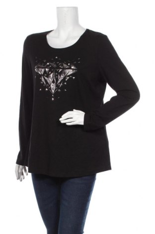 Γυναικεία μπλούζα Gerry Weber, Μέγεθος XL, Χρώμα Μαύρο, 50% βαμβάκι, 45% μοντάλ, 5% ελαστάνη, Τιμή 9,27 €