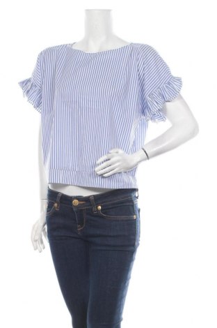 Дамска блуза Yfl Reserved, Размер M, Цвят Син, 73% памук, 24% полиамид, 3% еластан, Цена 26,00 лв.