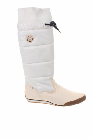 Γυναικείες μπότες Hilfiger Denim, Μέγεθος 40, Χρώμα Λευκό, Κλωστοϋφαντουργικά προϊόντα, γνήσιο δέρμα, Τιμή 150,39 €
