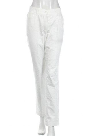 Дамски панталон Bianca, Размер L, Цвят Бял, 65% памук, 31% полиестер, 4% еластан, Цена 34,91 лв.