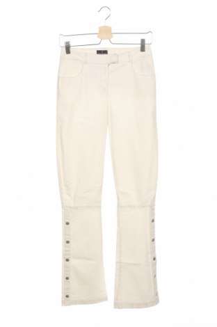 Damskie spodnie Trussardi, Rozmiar XS, Kolor ecru, 98% bawełna, 2% elastyna, Cena 346,64 zł