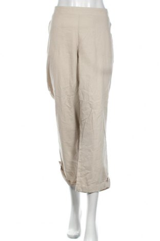 Dámské kalhoty  W. Lane, Velikost XL, Barva Béžová, 100% len, Cena  395,00 Kč