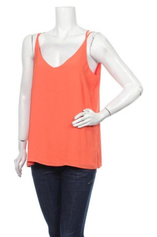 Γυναικείο αμάνικο μπλουζάκι Comma,, Μέγεθος L, Χρώμα Πορτοκαλί, Πολυεστέρας, Τιμή 14,84 €