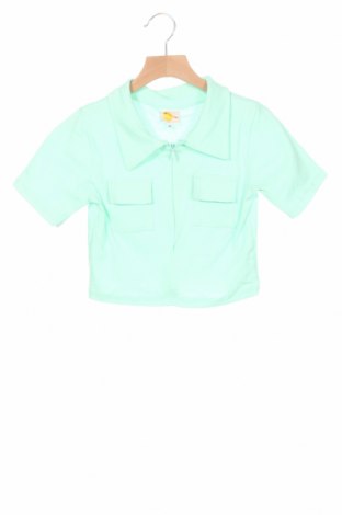Детска блуза, Размер 11-12y/ 152-158 см, Цвят Зелен, 65% полиестер, 35% памук, Цена 6,30 лв.