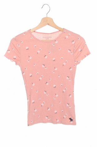 Детска тениска Abercrombie & Fitch, Размер 13-14y/ 164-168 см, Цвят Розов, 60% памук, 40% полиестер, Цена 12,35 лв.