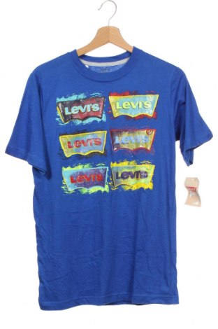 Dětské tričko  Levi's, Velikost 15-18y/ 170-176 cm, Barva Modrá, Bavlna, Cena  308,00 Kč