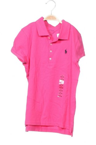 Dziecięcy T-shirt Polo By Ralph Lauren, Rozmiar 11-12y/ 152-158 cm, Kolor Różowy, 98% bawełna, 2% elastyna, Cena 197,91 zł