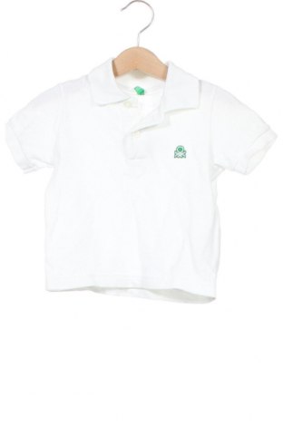 Детска тениска United Colors Of Benetton, Размер 9-12m/ 74-80 см, Цвят Бял, Памук, Цена 8,80 лв.