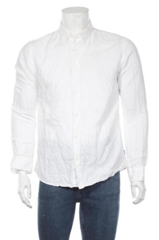 Herrenhemd Only & Sons, Größe L, Farbe Weiß, 55% Leinen, 45% Baumwolle, Preis 18,09 €