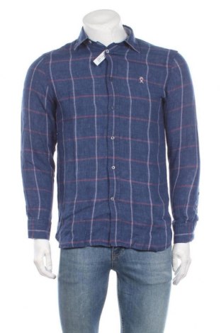 Ανδρικό πουκάμισο Vicomte A., Μέγεθος S, Χρώμα Μπλέ, Λινό, Τιμή 73,07 €