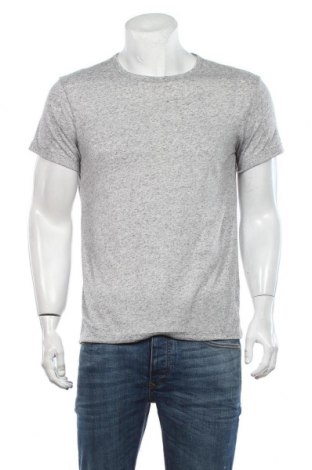 Ανδρικό t-shirt H&M, Μέγεθος S, Χρώμα Γκρί, 89% πολυεστέρας, 11% λινό, Τιμή 6,24 €