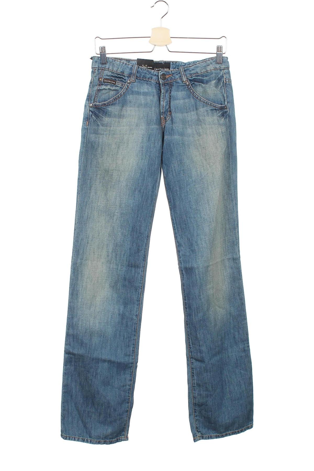 Dámske džínsy  Calvin Klein Jeans, Veľkosť S, Farba Modrá, 60% bavlna, 40% ľan, Cena  17,71 €