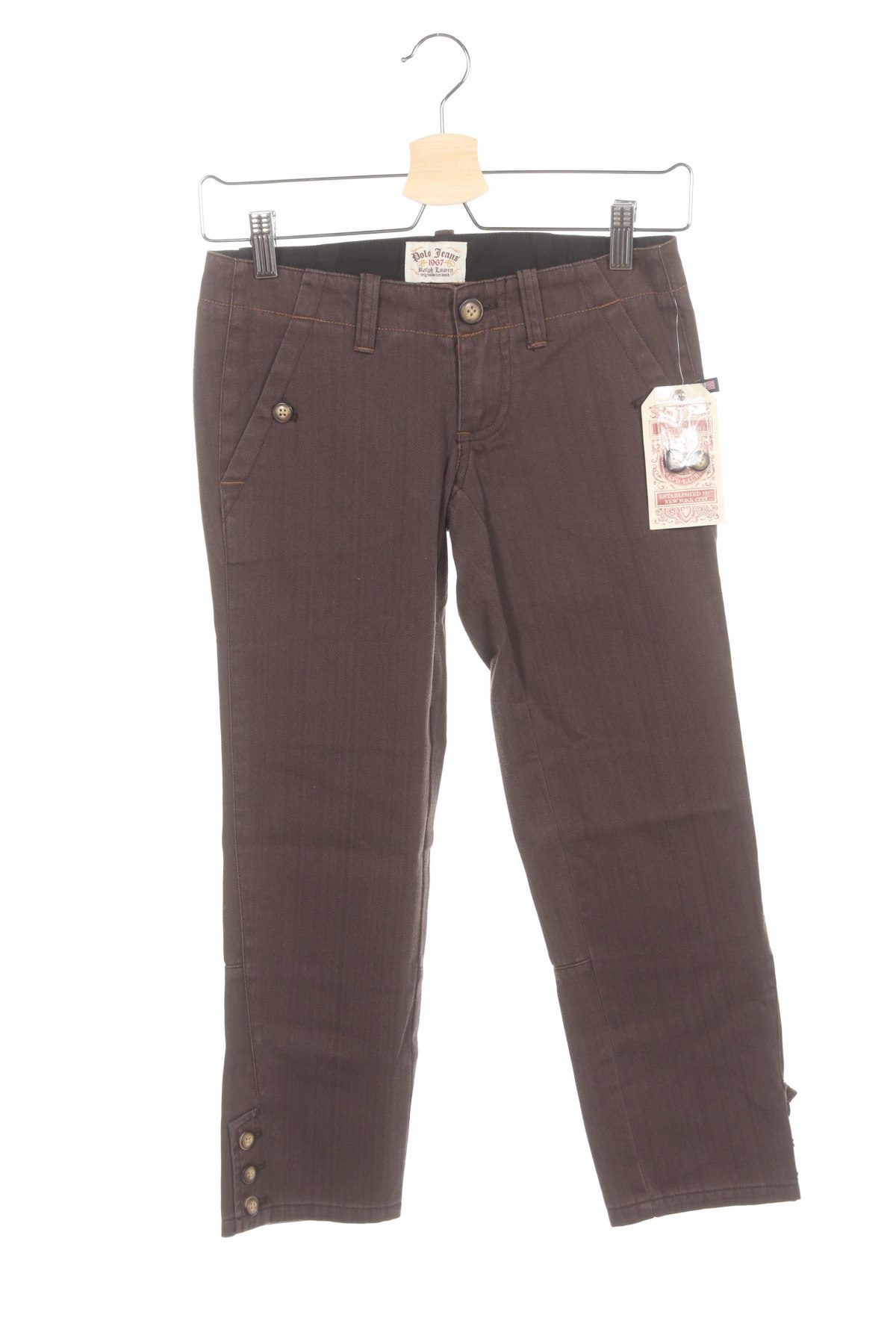 Γυναικείο παντελόνι Polo Jeans Company by Ralph Lauren, Μέγεθος XS, Χρώμα Καφέ, Τιμή 8,94 €