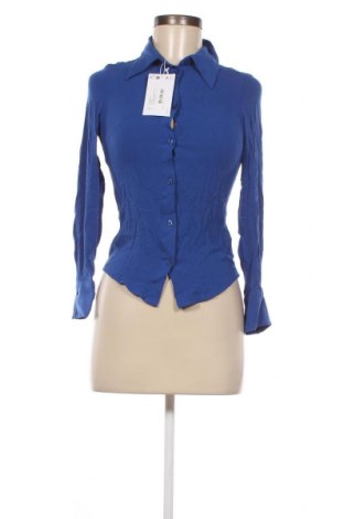 Γυναικείο πουκάμισο Monki, Μέγεθος XS, Χρώμα Μπλέ, Τιμή 9,60 €