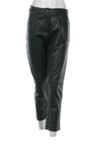 Γυναικείο παντελόνι δερμάτινο Cortefiel, Μέγεθος XL, Χρώμα Πράσινο, Τιμή 40,59 €
