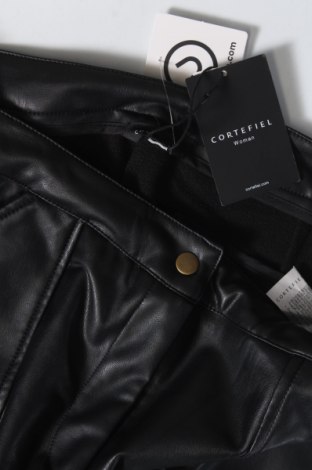 Γυναικείο παντελόνι δερμάτινο Cortefiel, Μέγεθος XL, Χρώμα Μαύρο, Τιμή 10,28 €