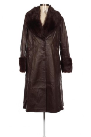 Дамско кожено яке Karen Millen, Размер XL, Цвят Кафяв, Цена 670,00 лв.