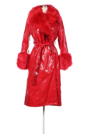 Дамско кожено яке Topshop, Размер M, Цвят Червен, Цена 116,00 лв.