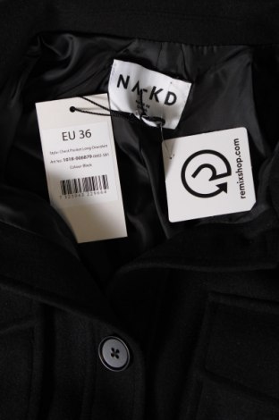 Γυναικείο παλτό NA-KD, Μέγεθος S, Χρώμα Μαύρο, Τιμή 128,35 €
