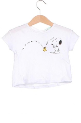 Tricou pentru copii Peanuts, Mărime 9-12m/ 74-80 cm, Culoare Alb, Preț 59,69 Lei