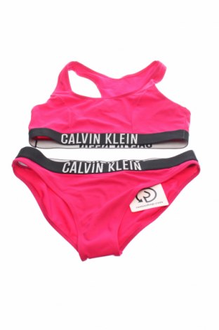 Детски бански Calvin Klein Swimwear, Размер 14-15y/ 168-170 см, Цвят Розов, Цена 63,20 лв.