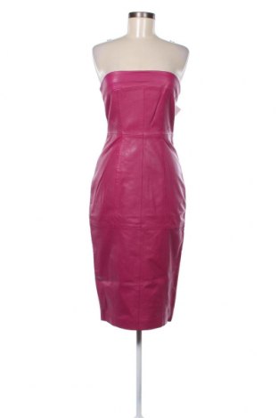 Кожена рокля Karen Millen, Размер S, Цвят Розов, Цена 287,00 лв.