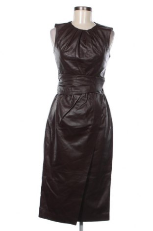 Кожена рокля Karen Millen, Размер M, Цвят Кафяв, Цена 186,55 лв.