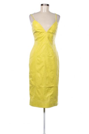 Кожена рокля Karen Millen, Размер M, Цвят Жълт, Цена 186,55 лв.