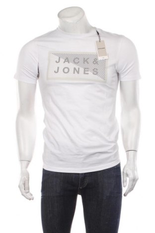 Tricou de bărbați Core By Jack & Jones, Mărime S, Culoare Alb, Preț 66,61 Lei