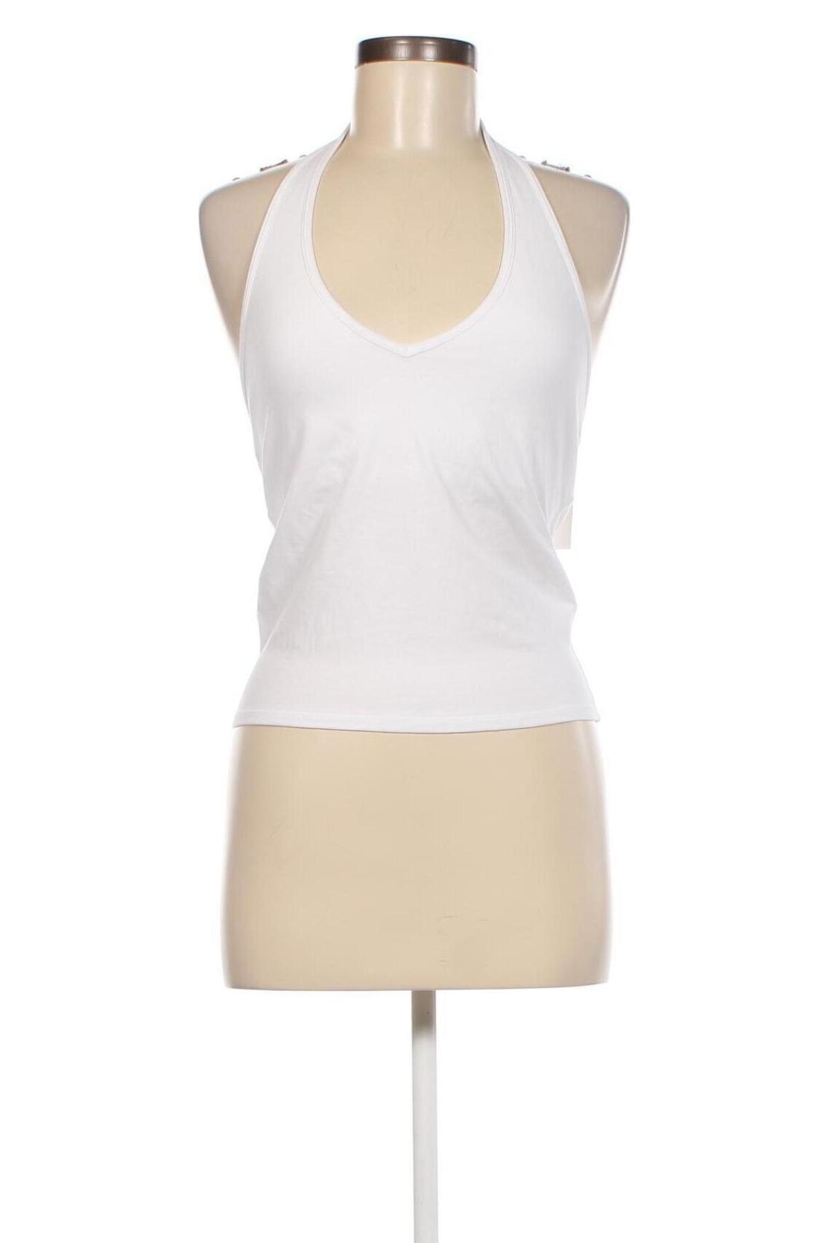 Γυναικείο αμάνικο μπλουζάκι Hollister, Μέγεθος L, Χρώμα Λευκό, Τιμή 18,04 €