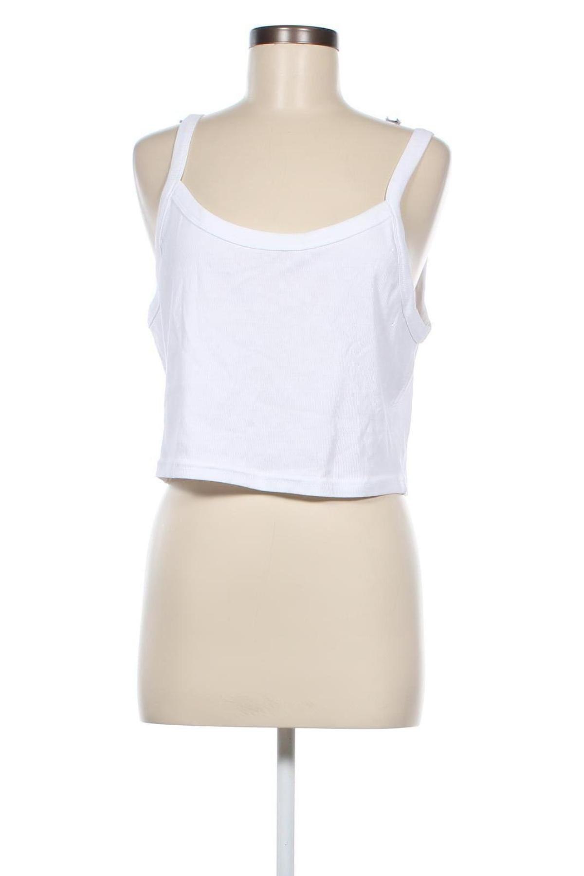 Γυναικείο αμάνικο μπλουζάκι Weekday, Μέγεθος XL, Χρώμα Λευκό, Τιμή 10,82 €