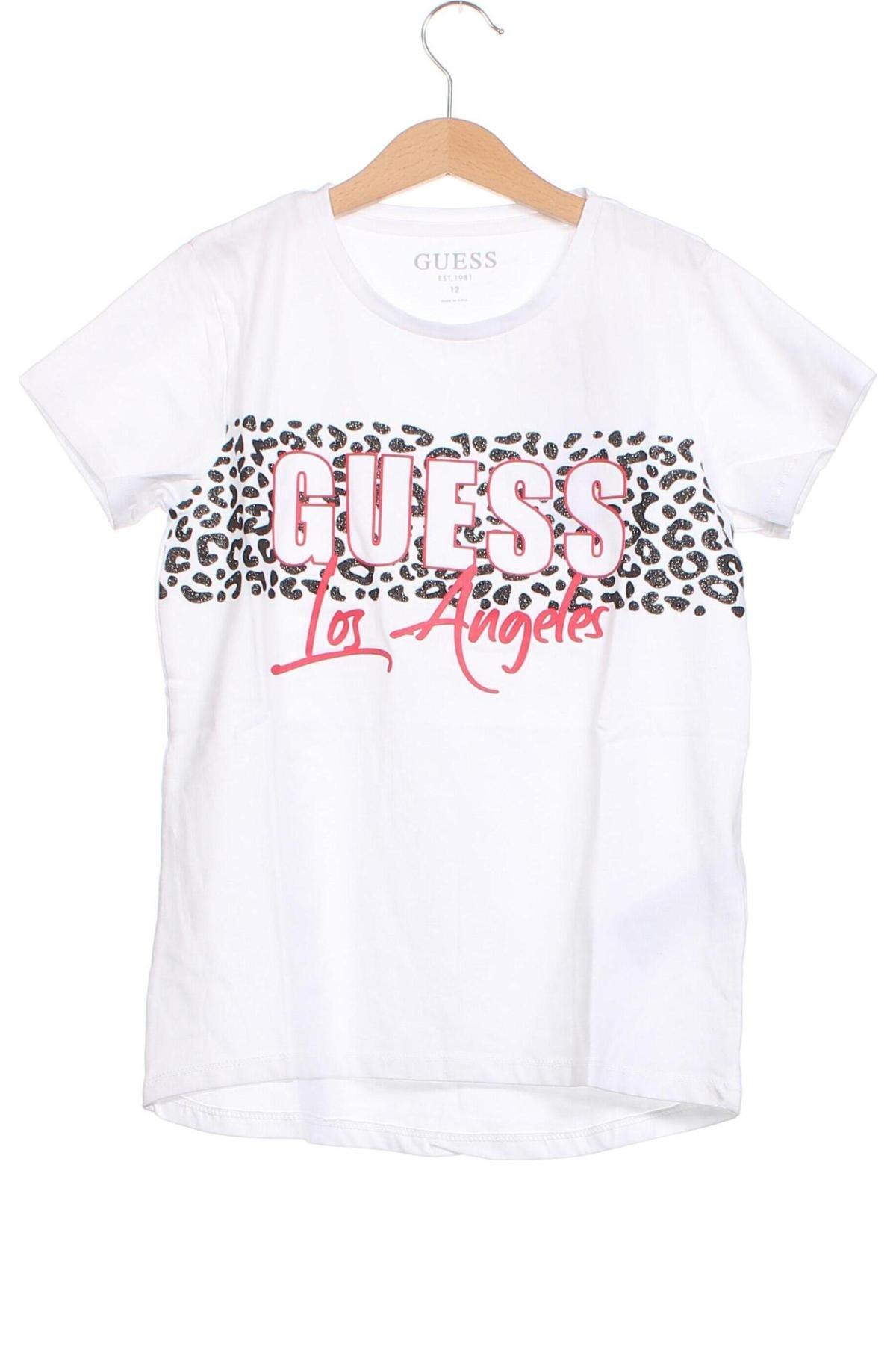 Детска тениска Guess, Размер 11-12y/ 152-158 см, Цвят Бял, Цена 69,00 лв.