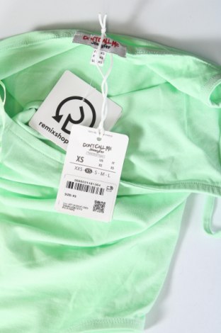 Γυναικεία μπλούζα-Κορμάκι Jennyfer, Μέγεθος XS, Χρώμα Πράσινο, Τιμή 2,38 €
