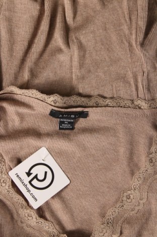 Γυναικεία μπλούζα Amisu, Μέγεθος M, Χρώμα  Μπέζ, Τιμή 3,41 €