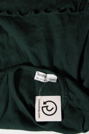 Γυναικεία μπλούζα Bershka, Μέγεθος L, Χρώμα Πράσινο, Τιμή 2,35 €