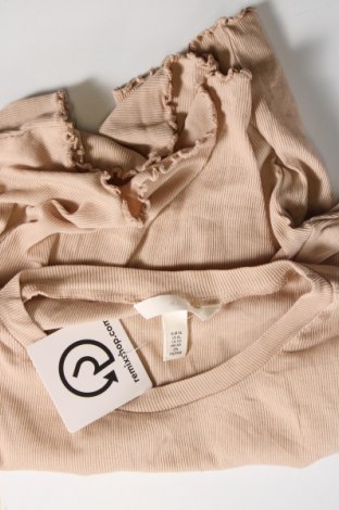 Γυναικεία μπλούζα H&M, Μέγεθος XL, Χρώμα  Μπέζ, Τιμή 4,58 €