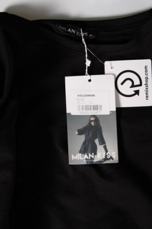 Γυναικεία μπλούζα Milan Kiss, Μέγεθος XL, Χρώμα Μαύρο, Τιμή 17,86 €