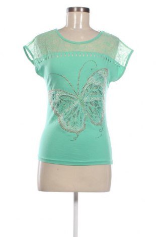 Damen Shirt Miss Kiss, Größe S, Farbe Grün, Preis 5,10 €