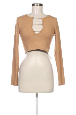 Γυναικεία μπλούζα SHEIN, Μέγεθος S, Χρώμα  Μπέζ, Τιμή 5,29 €