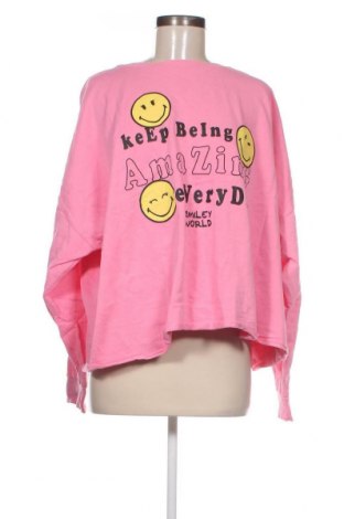 Γυναικεία μπλούζα Smiley World, Μέγεθος XXL, Χρώμα Ρόζ , Τιμή 9,40 €
