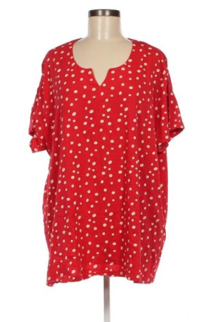 Дамска блуза Ulla Popken, Размер 4XL, Цвят Червен, Цена 34,00 лв.