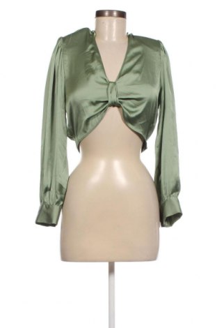Дамска блуза Zara, Размер S, Цвят Зелен, Цена 37,16 лв.