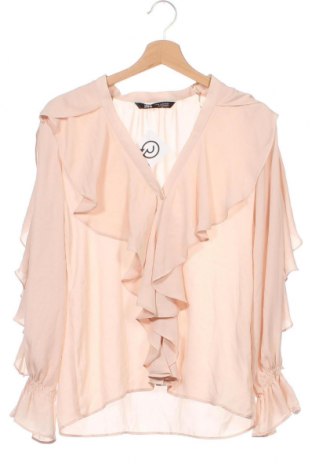 Дамска блуза Zara, Размер XS, Цвят Бежов, Цена 14,78 лв.