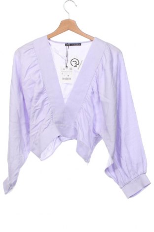 Дамска блуза Zara, Размер L, Цвят Лилав, Цена 34,10 лв.