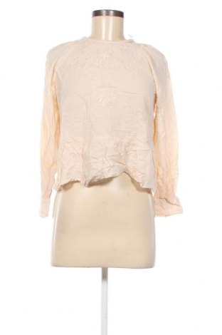 Дамска блуза Zara, Размер M, Цвят Бежов, Цена 13,50 лв.