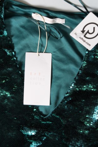 Дамска блуза Zara Trafaluc, Размер S, Цвят Зелен, Цена 23,46 лв.