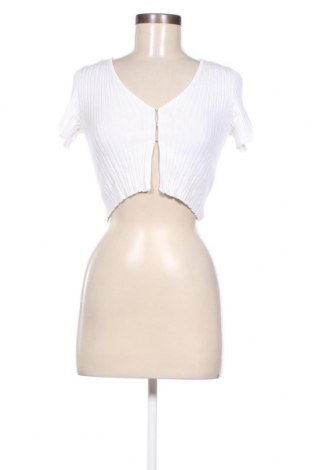 Damen Strickjacke Bershka, Größe M, Farbe Weiß, Preis 10,67 €