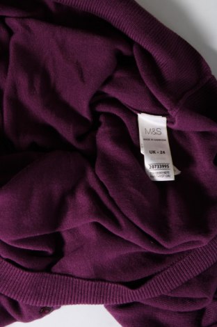 Γυναικεία ζακέτα Marks & Spencer, Μέγεθος 3XL, Χρώμα Βιολετί, Τιμή 16,70 €