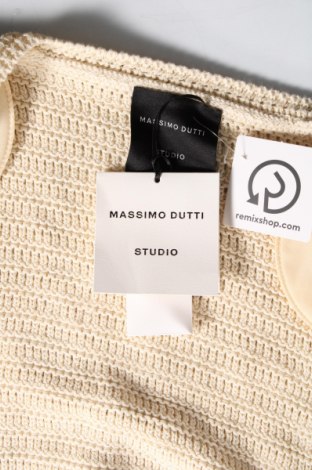 Дамска жилетка Massimo Dutti, Размер XS, Цвят Екрю, Цена 105,05 лв.