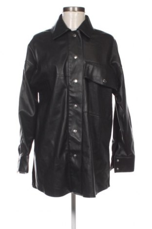 Дамска кожена риза Zara, Размер XS, Цвят Черен, Цена 12,96 лв.